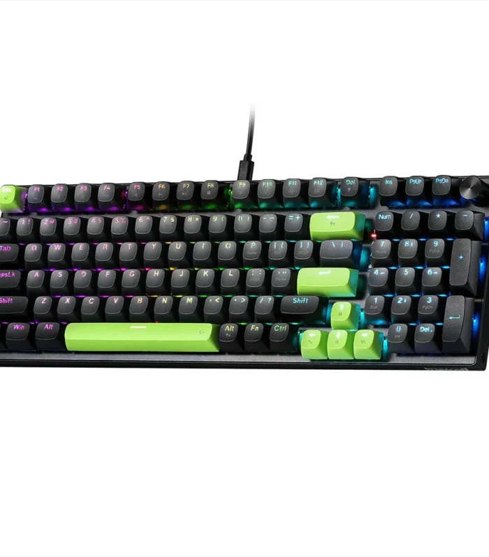 Redragon K740 DHARMA Wired Mechanical Keyboard with Linear Dragon Chant Switch (Black & Green)