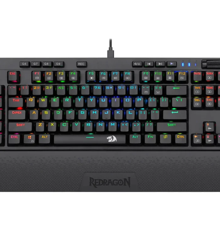 Redragon K588 Broadsword RGB Mechanical Gaming Keyboard with Wrist Rest (Black)