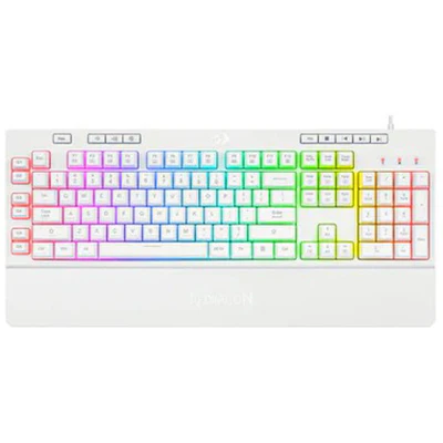 Redragon K512W SHIVA RGB Backlit Membrane Gaming Keyboard (White)