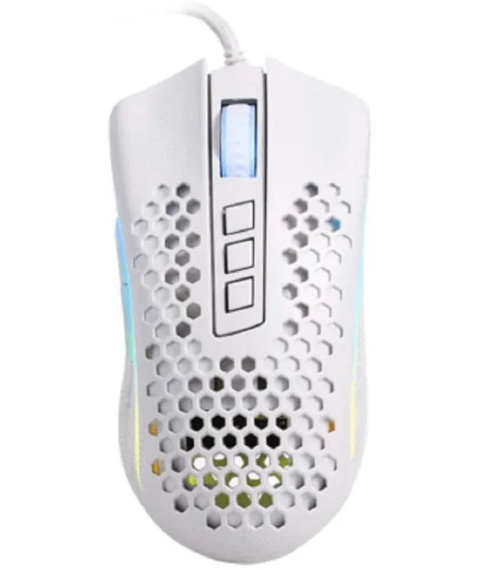 Redragon M808W STORM LUNAR Lightweight RGB Gaming Mouse, 12400 DPI (White)
