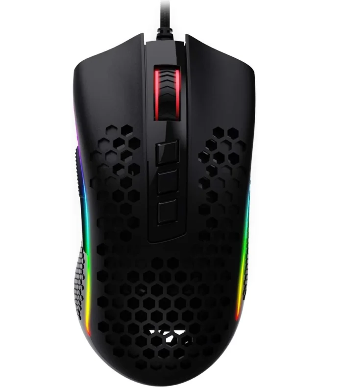Redragon M808 STORM LUNAR Lightweight RGB Gaming Mouse, 12400 DPI (Black)